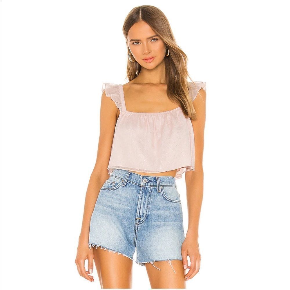 Revolve Majorelle Whittier Top in Sparkle Pink